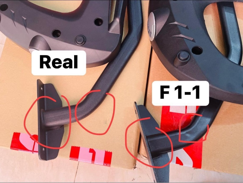 CÁCH NHẬN BIẾT BAGA HRV FAKE VÀ REAL SO SÁNH CẢNG GIVI REAL 1-1