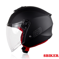 MŨ BẢO HIỂM 3/4 EGO E3 ĐEN NHÁM