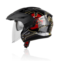 MŨ 3/4 ZEUS 613B ĐEN SAMURAI