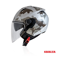 NÓN 3/4 ZEUS 205 CAMO BẠC