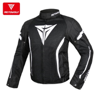 ÁO GIÁP MOTOWOLF ĐEN TRẮNG ĐỎ XANH