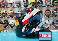 MŨ 3/4 EGO E51 CÓ HÀM RỜI ĐỎ TRẮNG XANH