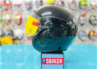 NÓN 3/4 EGO E32 ĐEN BÓNG