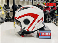 NÓN 3/4 EGO E41 ĐỎ TRẮNG