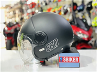 NÓN BẢO HIỂM 3/4 EGO E5 ĐEN NHÁM