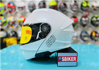 NÓN LẬT HÀM EGO E91 TRẮNG 2 KÍNH