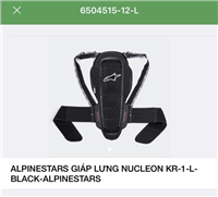 GIÁP LƯNG ALPINESTARS NUCLEON KR-1 ĐEN 