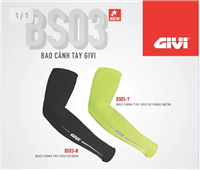 ỐNG TAY CHỐNG NẮNG GIVI BS03 ĐEN VÀNG