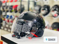 MŨ KYT 1/2 TIGER JET ĐEN BÓNG