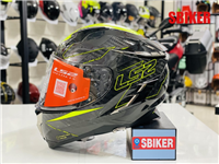 MŨ FULLFACE LS2 FF327 CARBON XANH