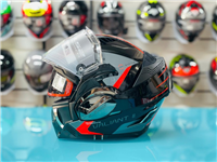 NÓN LS2 LẬT HÀM 180 ĐỘ LS2 FF901 CARBON ĐỎ XÁM