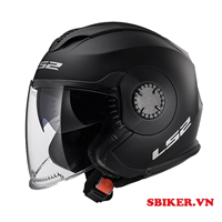 Mũ 3/4 LS2 OF570 ĐEN NHÁM