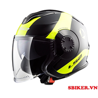 Mũ 3/4 LS2 OF570 XANH ĐEN