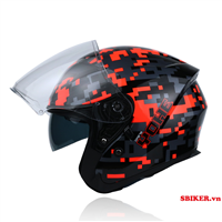 MŨ ¾ YOHE 878 XANH ĐỎ 