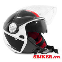 MŨ 3/4 GIVI VISTA ĐỎ TRẮNG