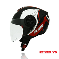 MŨ 3/4 YOHE 851 ĐỎ CAM