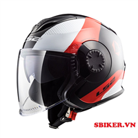 MŨ 3/4 LS2 OF570  ĐỎ TRẮNG