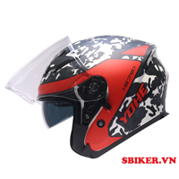 MŨ 3/4 YOHE 878 ĐỎ CAMO
