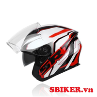 MŨ ¾ YOHE 878 TRẮNG ĐỎ