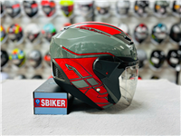 NÓN GIVI ¾ M30.3D VISOR – ĐỎ XÁM