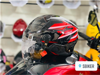 ﻿﻿NÓN KYT 1/2 TIGER JET ĐỎ TRẮNG