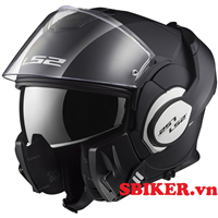 MŨ LẬT HÀM LS2 F399 ĐEN NHÁM