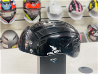 NÓN POC EM BÉ FALCON CITY ĐEN BÓNG CÓ KÍNH