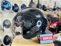 NÓN 3/4 EGO E5 ĐEN BÓNG