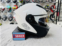 NÓN LẬT HÀM EGO E9 TRẮNG HÀM ĐEN