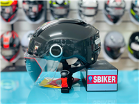 NÓN FALCON BIBEE ĐEN BÓNG MẪU MỚI