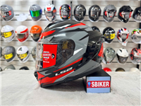 NÓN FULLFACE LS2 FF818 KOMAI XÁM ĐỎ