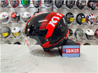 NÓN KYT 3/4 TIGER COUGAR URBAN ĐỎ CAM ĐEN