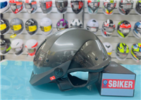 NÓN LS2 NỮA ĐẦU OF590 XÁM XƯỚC BÓNG