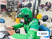 TAI NGHE GẮN NÓN CHO TÀI XẾ XE ÔM GRAB GOJEK BE