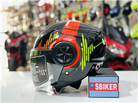 MŨ 3/4 YOHE 851 ĐỎ ĐEN