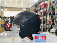 Nón bảo hiểm 3/4 Zeus 613B đen nhám 