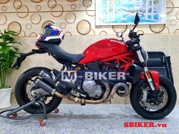 Tem xe PKL  Ducati Monster  thiết kế xám xước đơn giản